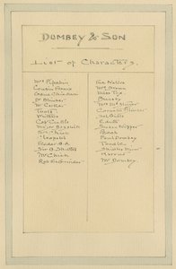 Liste des personnages, c.1920s